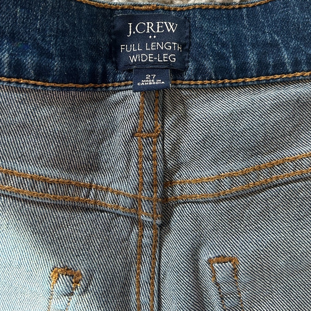 J. Crew Dark Blue Flare & Wide Leg Jeans - Picture 3 of 3